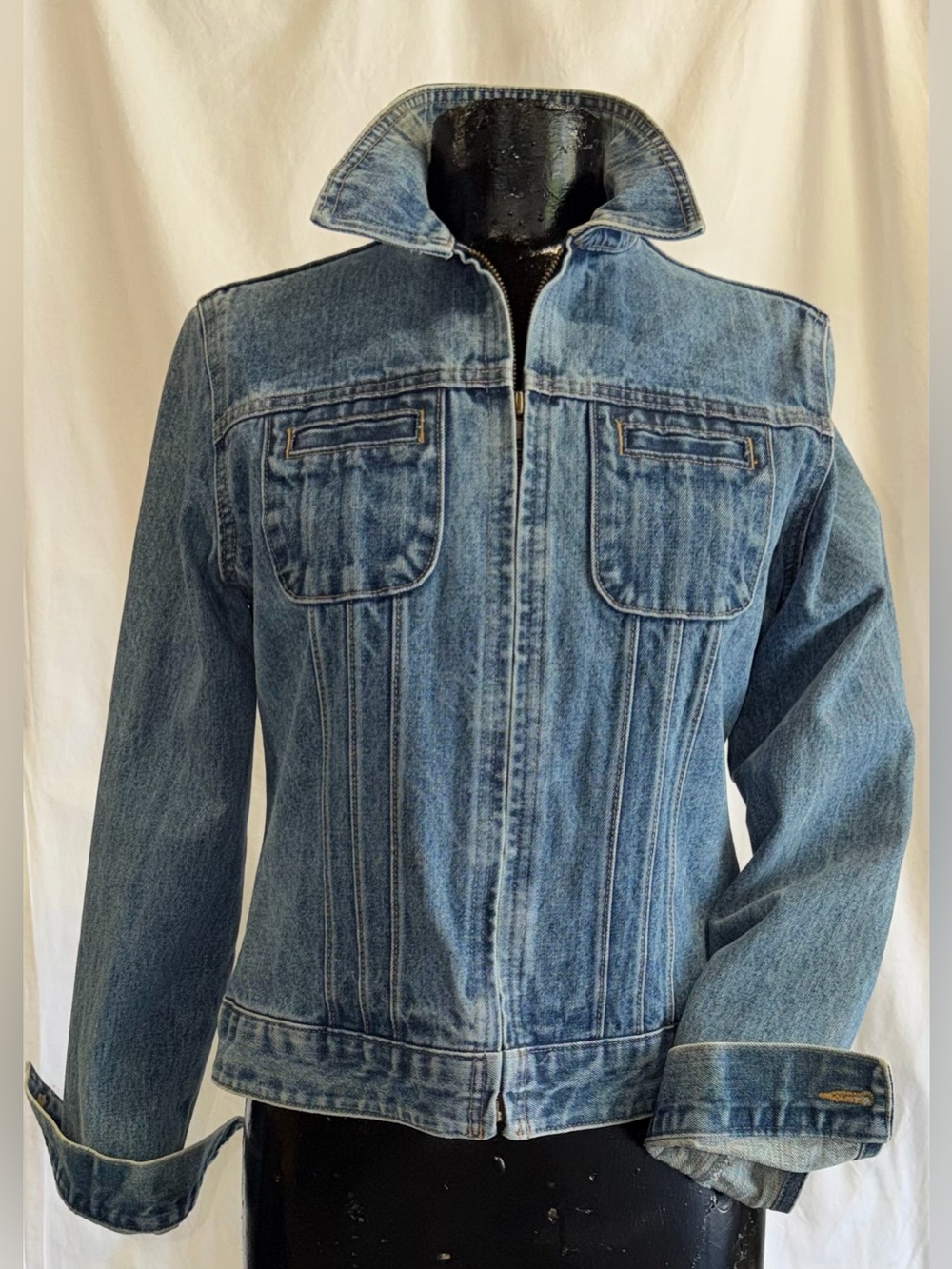 GAP FACTORY STORE Denim Zip-Front Women's Jacket SIZE MEDIUM